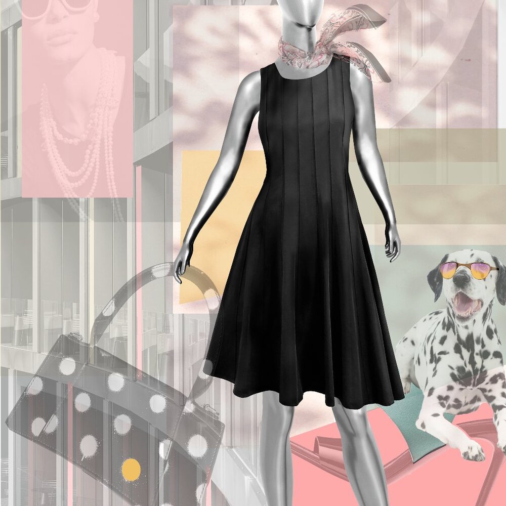 DRESS Flirty Fit & Flair in Black